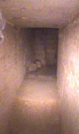 Passageway leading to the burial chamber of the Bent Pyramid of Dahshur - Copyright 2000 - Andrew Bayuk - All Rights Reserved