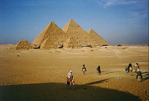 The Pyramids at Giza - Copyright (c)1998 Andrew Bayuk, All Rights Reserved