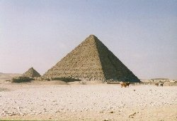 The Pyramid of Menkaura  -  Copyright (c) 1997 Andrew Bayuk, All Rights Reserved