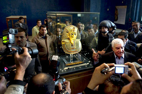 Dr. Hawass at the Cairo Museum